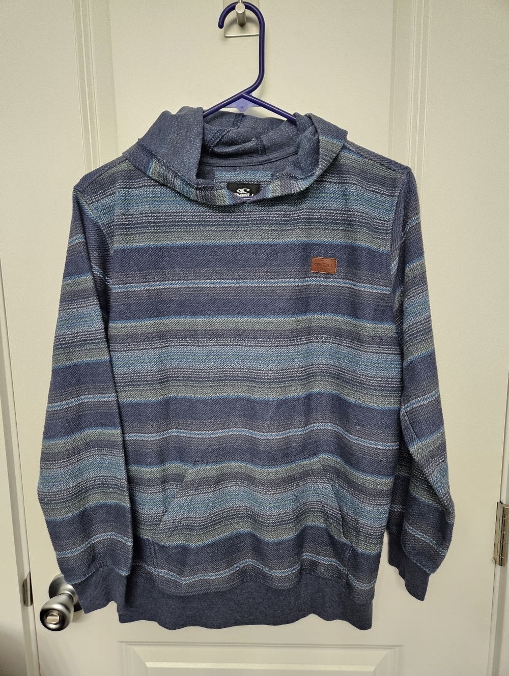 O'Neill Blue Striped Knit Hoodie